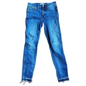 Madewell 9" Hi-Rise Skinny Jeans: Rip and Repair Edition Size 27